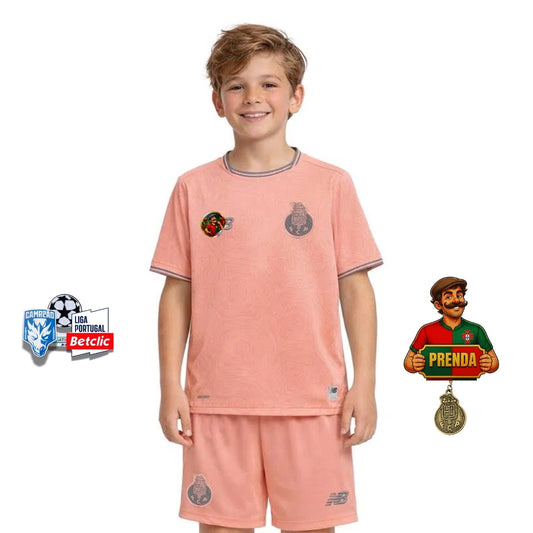 Conjunto infantil CAMPEÕES 31 segundo equipamento rosa 2025/26 - LANÇAMENTO ALTERNATIVA