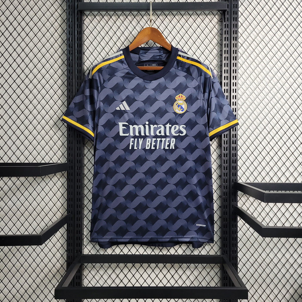 Camisola Real Madrid preta/cinza Away 2023/24
