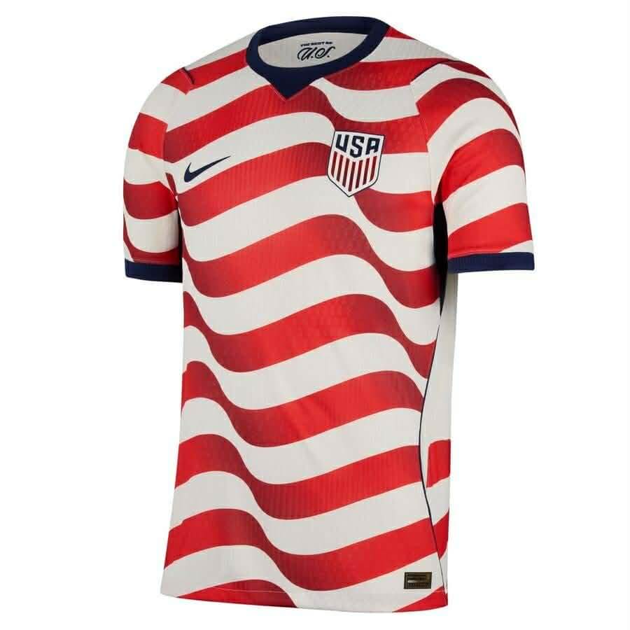Camisola Seleção dos Estados Unidos (EUA) principal vermelha/branca - Copa do Mundo 2026