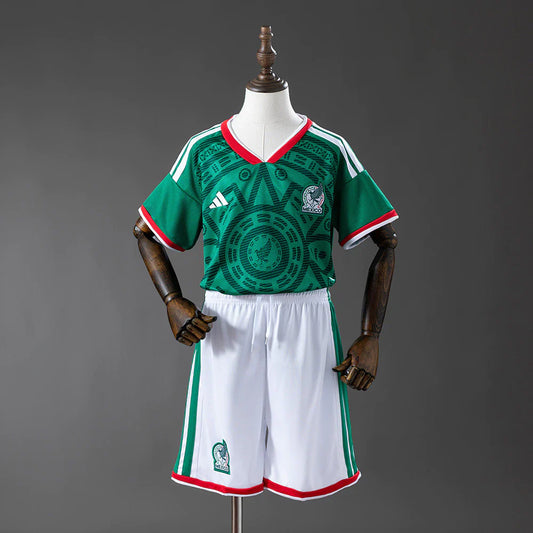 Conjunto infantil Seleção México principal verde COPA DO MUNDO 2026