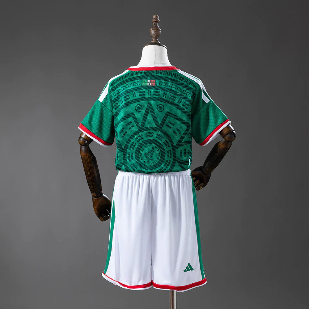 Conjunto infantil Seleção México principal verde COPA DO MUNDO 2026