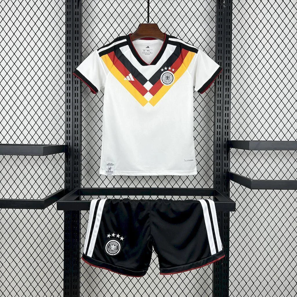 Conjunto infantil Seleção Alemanha principal branca COPA DO MUNDO 2026