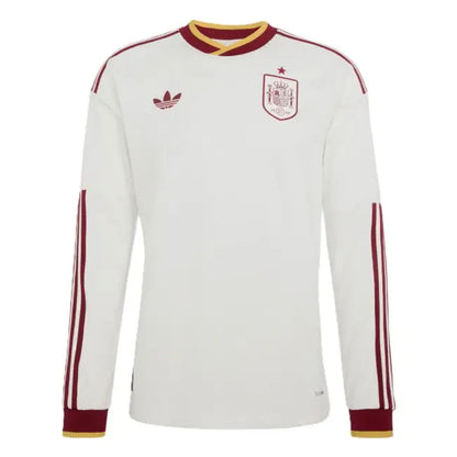 Camisola Seleção da Espanha MANGA LONGA alternativa branca - Copa do Mundo 2026