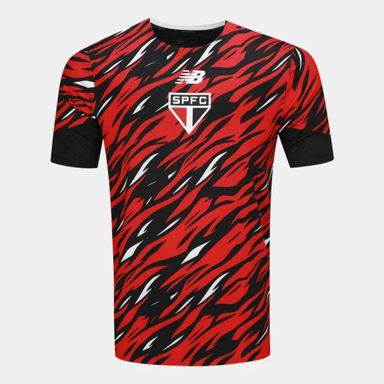 Camisola São Paulo pré jogo vermelha/preta  2026/27