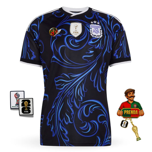 Camisola Seleção da Argentina alternativa preta/azul - Copa do Mundo 2026