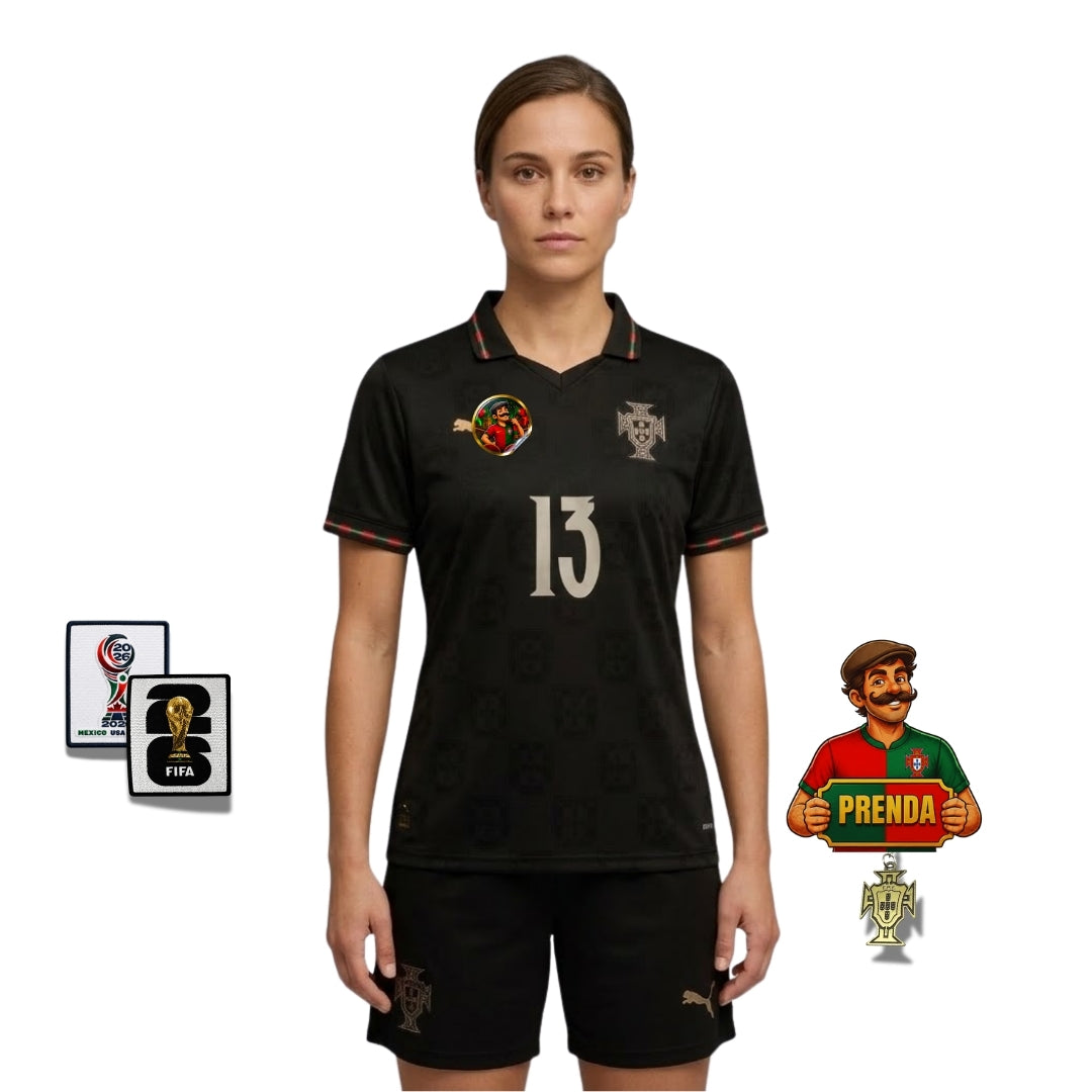 Camisola Feminina Seleção Portugal edição especial pantera negra EUSÉBIO 2026/27