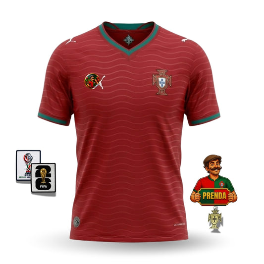 Camisola Seleção de Portugal principal COPA DO MUNDO 2026 - vermelha