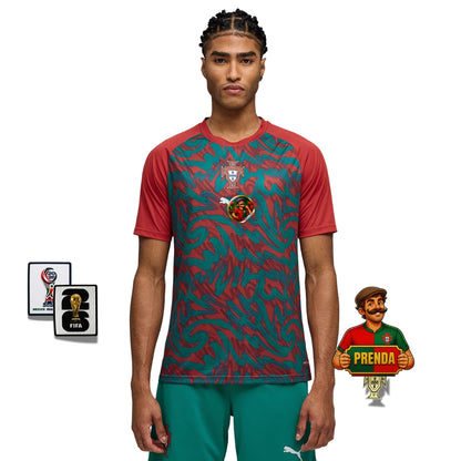 Camisola Portugal pré jogo l 2026/27 - vermelha e verde