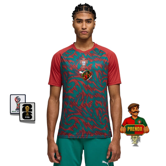 Camisola Portugal pré jogo l 2026/27 - vermelha e verde
