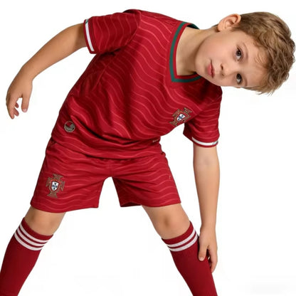 Conjunto infantil Seleção de Portugal principal COPA DO MUNDO 2026 - vermelha