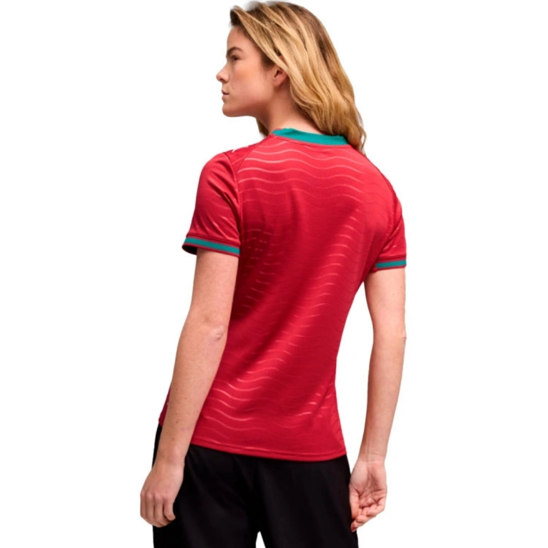 Camisola Feminina Seleção Portugal vermelha principal COPA DO MUNDO 2026