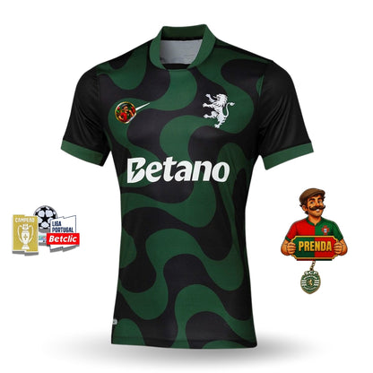 Camisola alternativa 2025/26 preto e verde