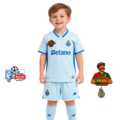 Conjunto infantil dragão TERCEIRO EQUIPAMENTO 2026/27 azul – pré venda (11 a 22 dias úteis)