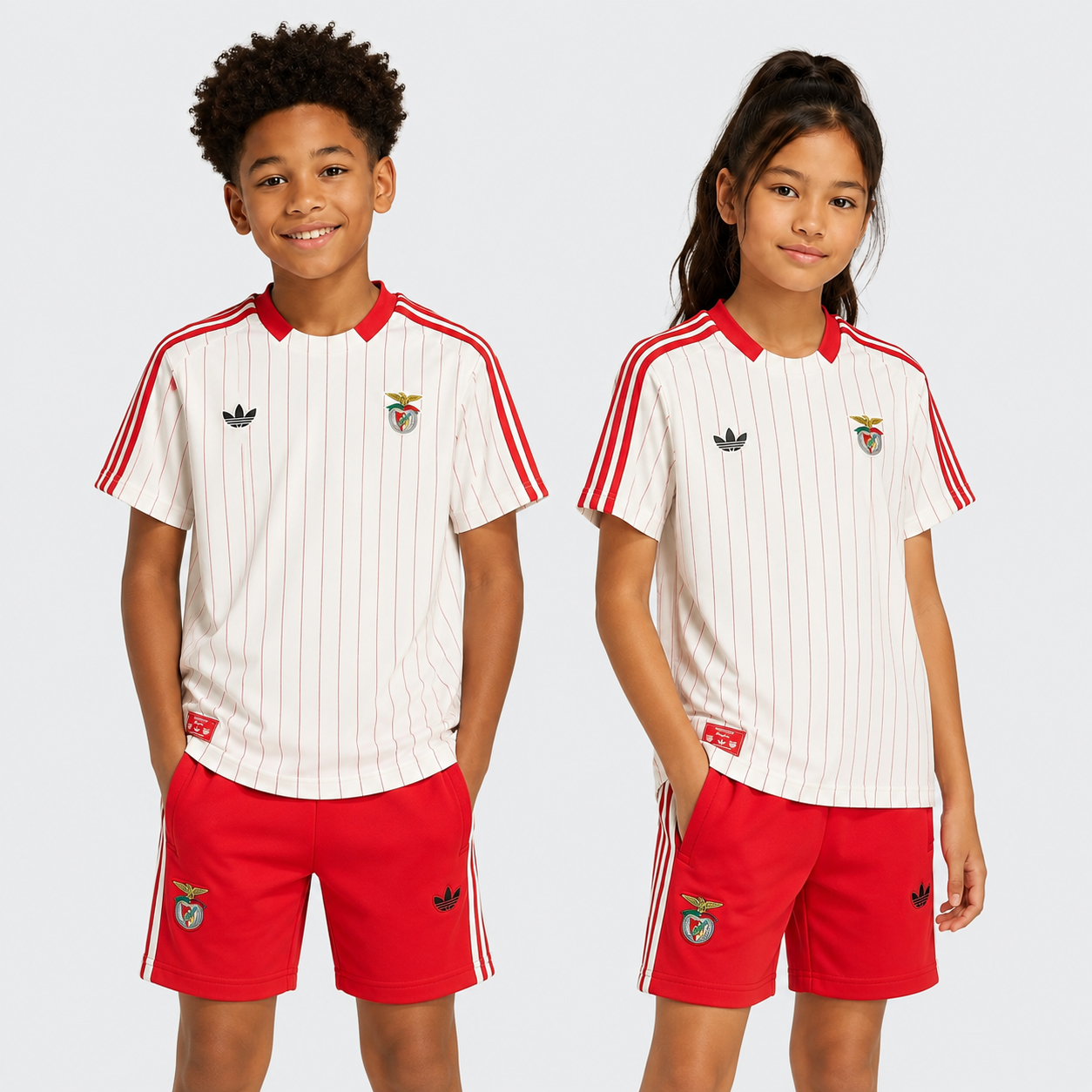 Conjunto infantil S L B x Originals branca 2025/26