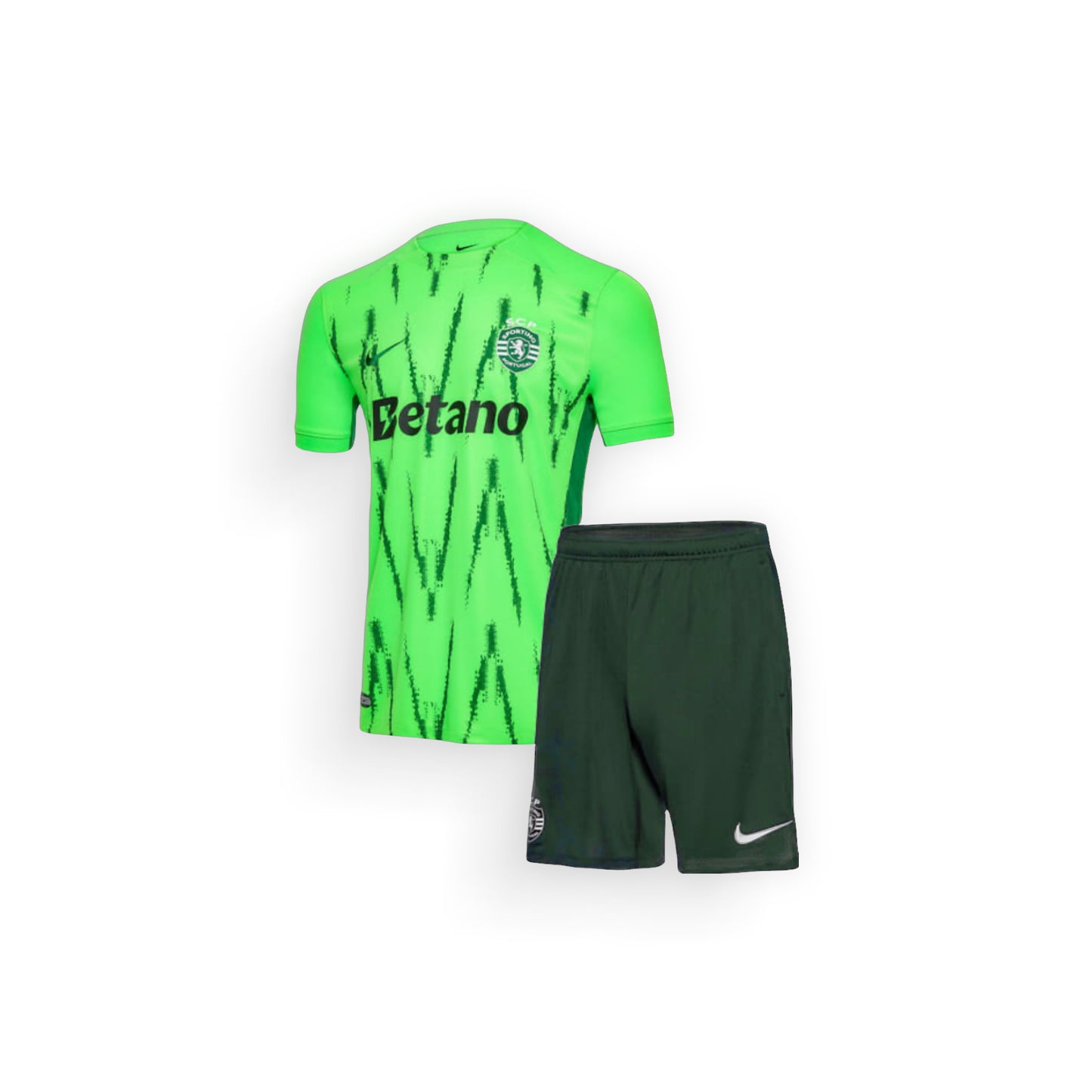 Conjunto infantil BICAMPEÃO verde limão 2024/25